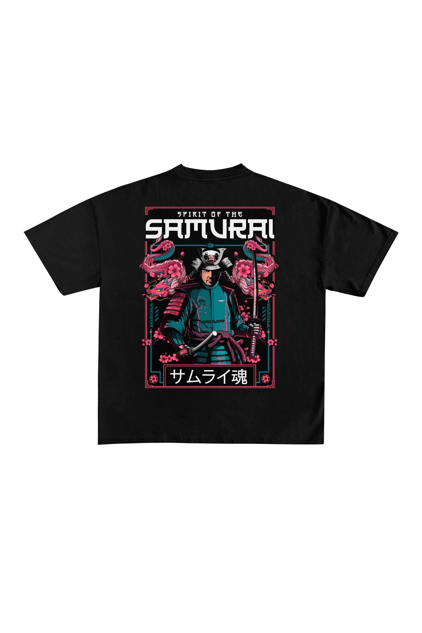 Camiseta "Spirit of the Samurai v3" - Negro