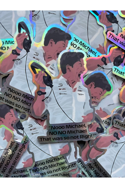 "Noo Michael No No" Sticker - Holographic