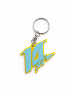 Llavero "14" - Azul y Amarillo | SpeedChains