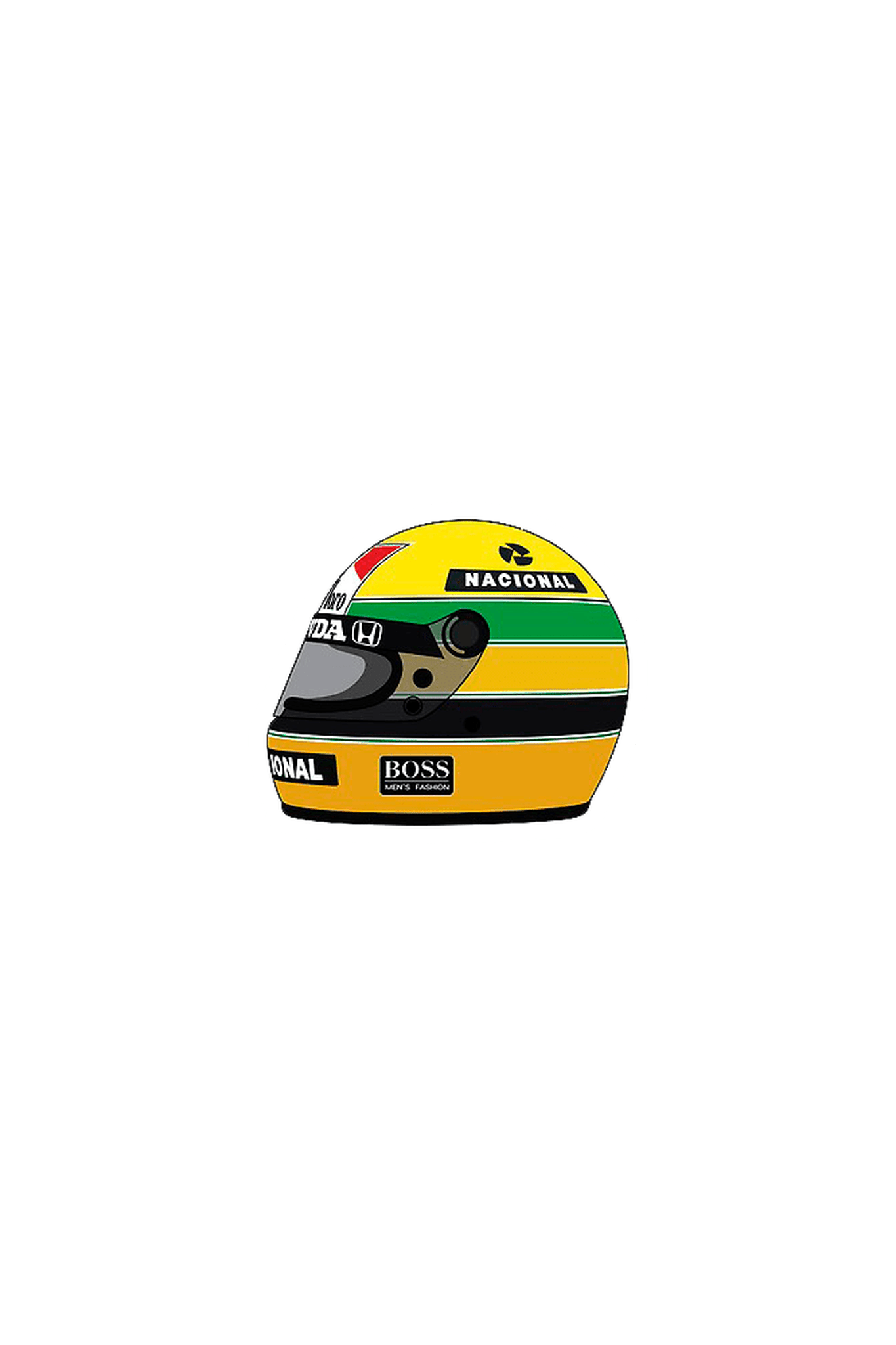 Pegatina "Casco Ayrton"- Holográfica