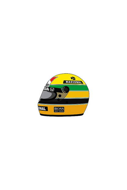 Pegatina "Casco Ayrton"- Holográfica