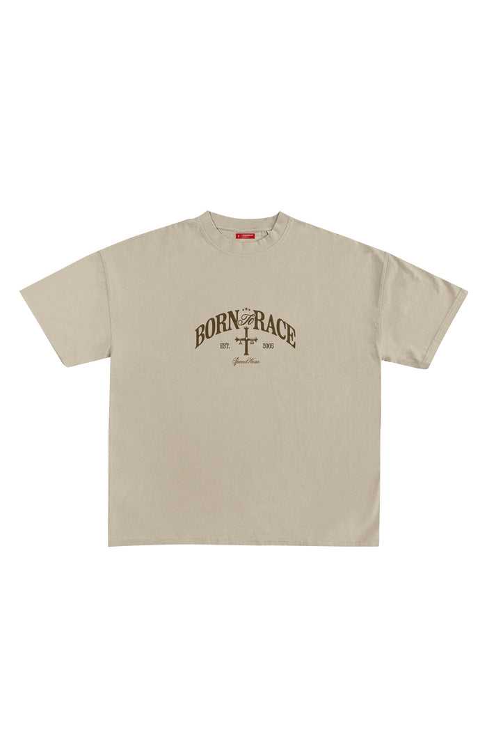 Camiseta "BORN TO RACE" - Sand