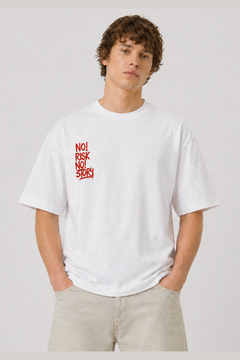 Camiseta "No Risk No Story" - Blanco