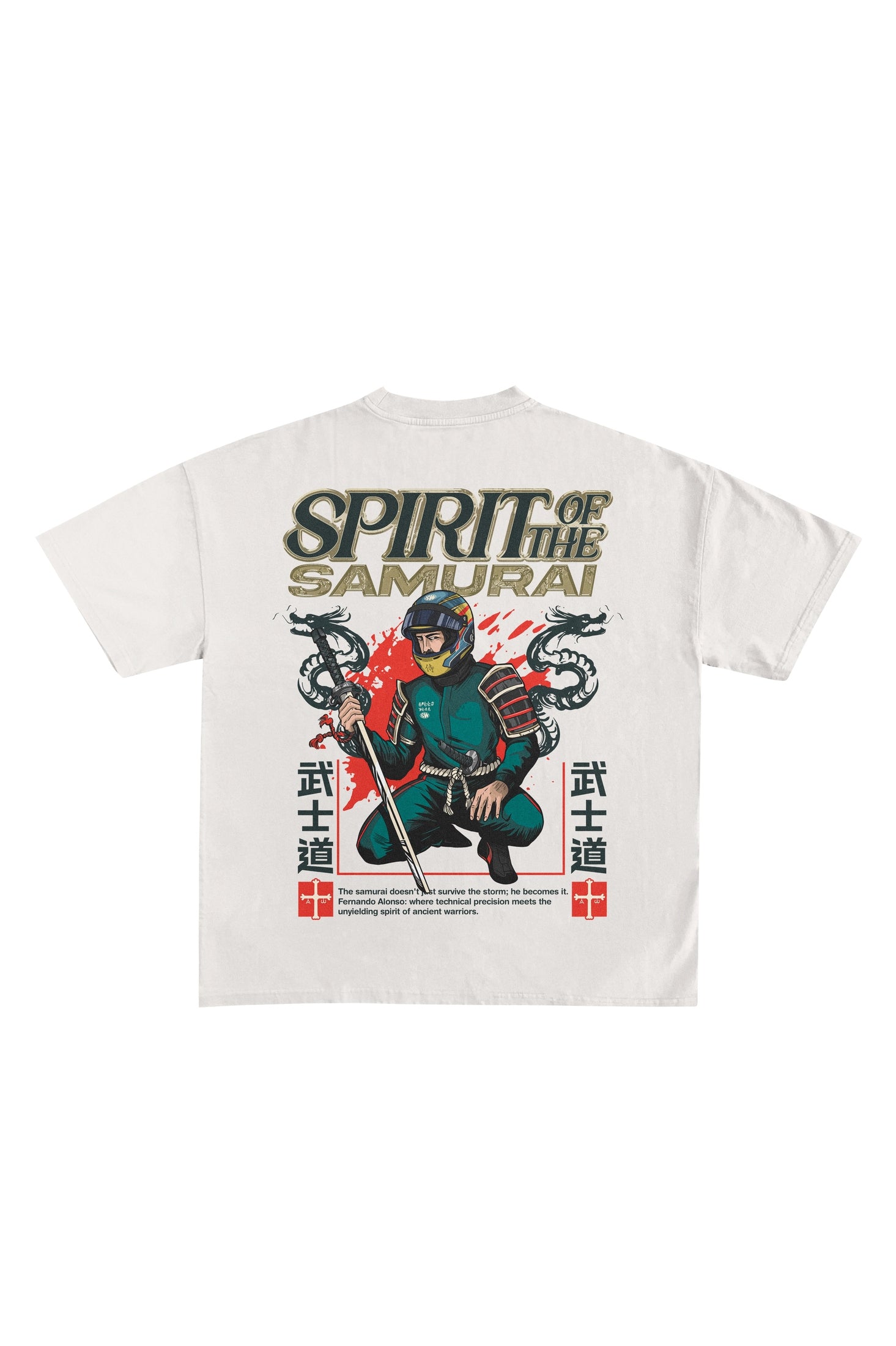 Camiseta Spirit of Samurai v4 - Blanco — Camiseta F1 Fernando Alonso SpeedWear