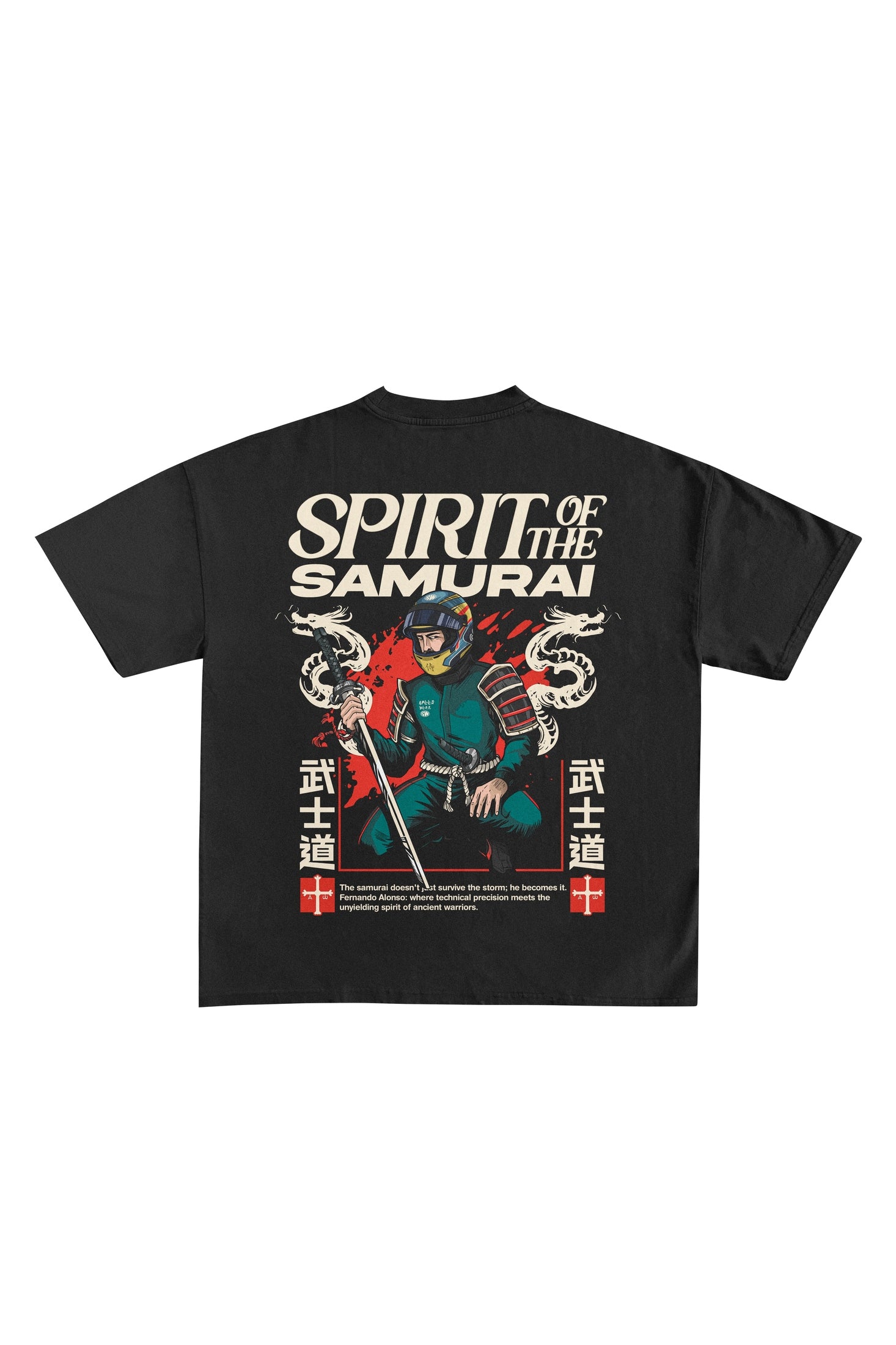 Camiseta Spirit of Samurai v4 - Negro — Camiseta F1 Fernando Alonso SpeedWear