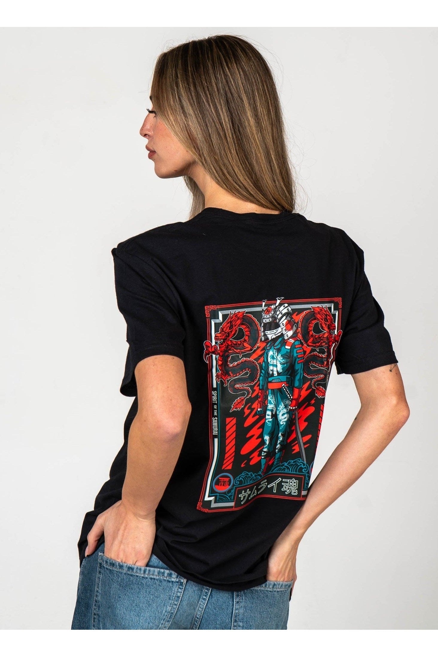 Camiseta "Spirit of the Samurai v2" - Negro