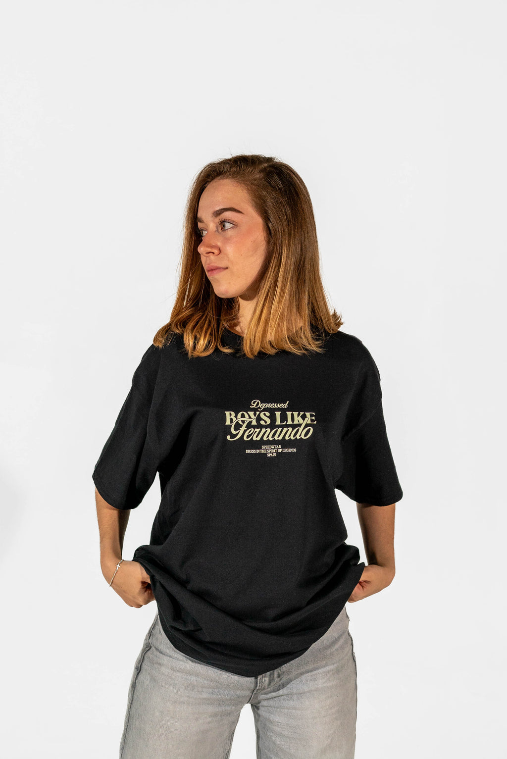 Camiseta "DEPRESSED BOYS LIKE FERNANDO" - Negro