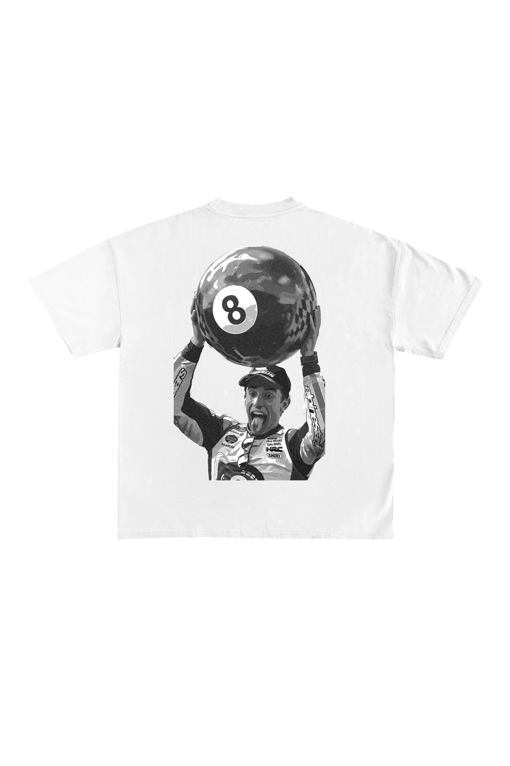 Camiseta Bola 8 - Blanco — Camiseta MotoGP SpeedWear