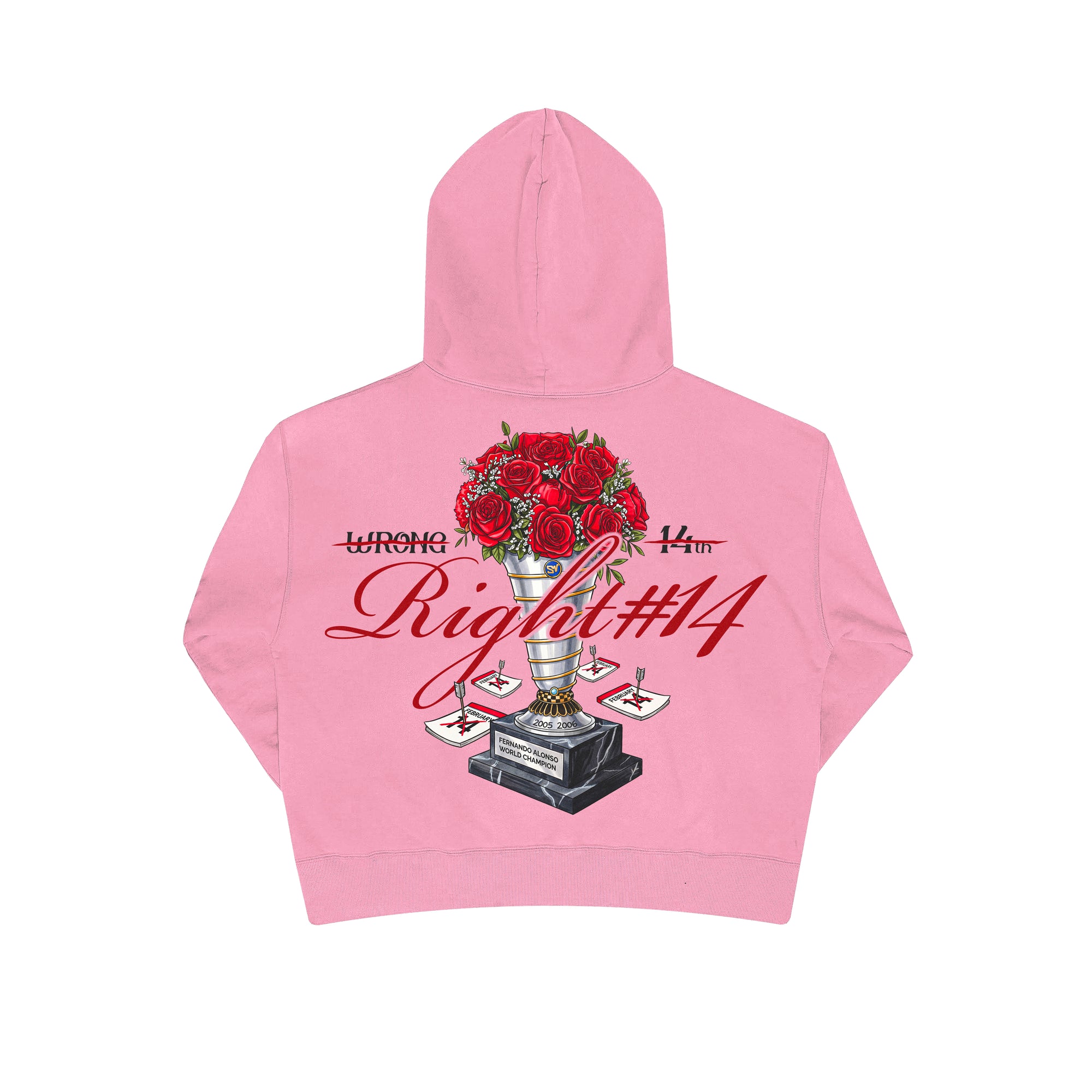 Sudadera "Wrong 14th Right #14" - Rosa