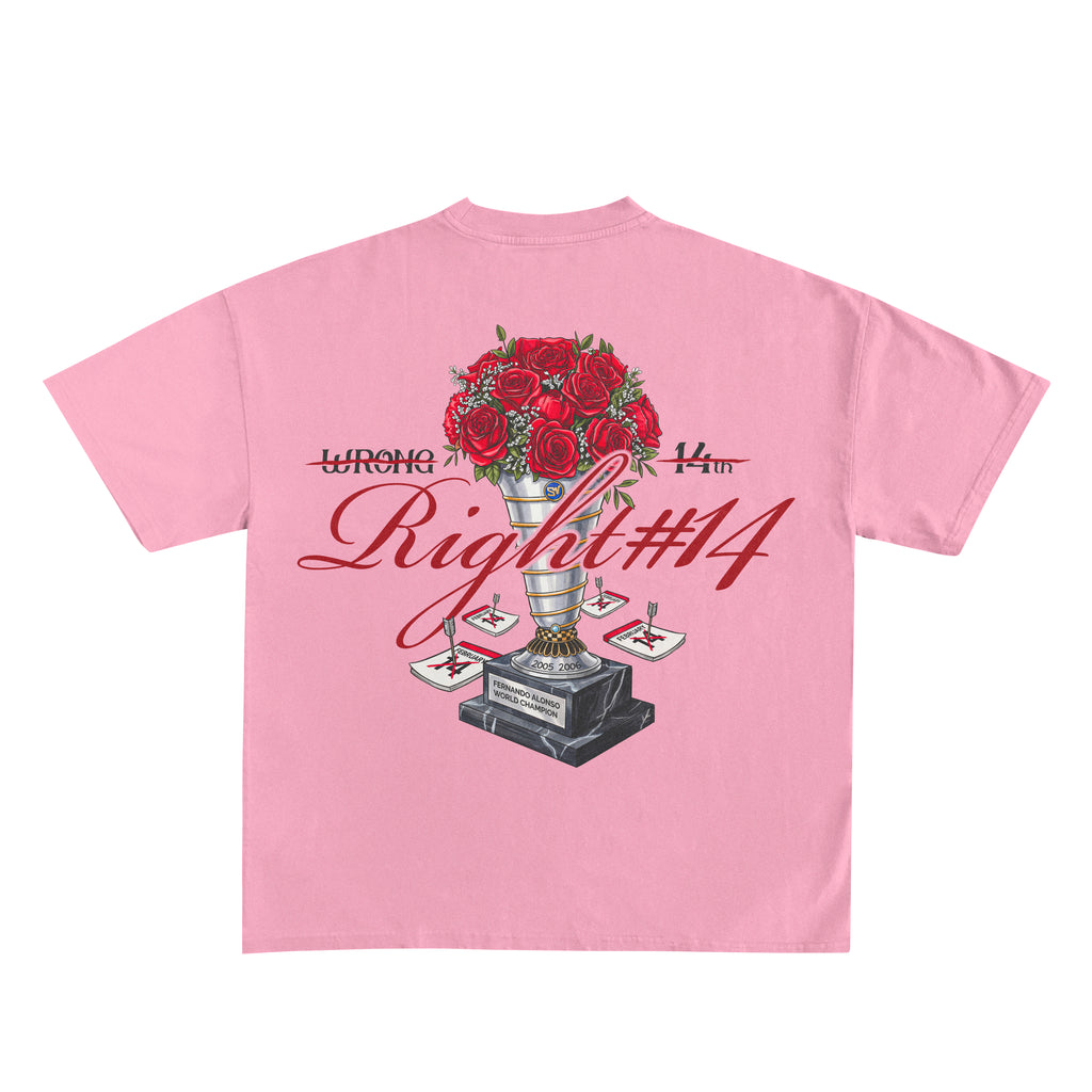 Camiseta "Wrong 14th Right #14" - Rosa