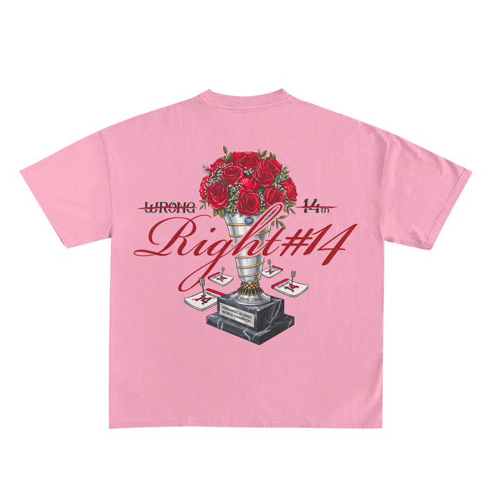 Camiseta "Wrong 14th Right #14" - Rosa