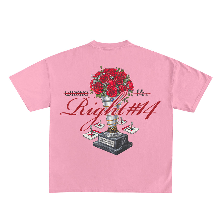 Camiseta "Wrong 14th Right #14" - Rosa