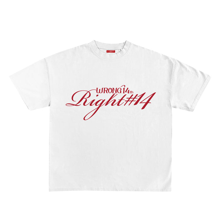 Camiseta "Wrong 14th Right #14" - Blanco