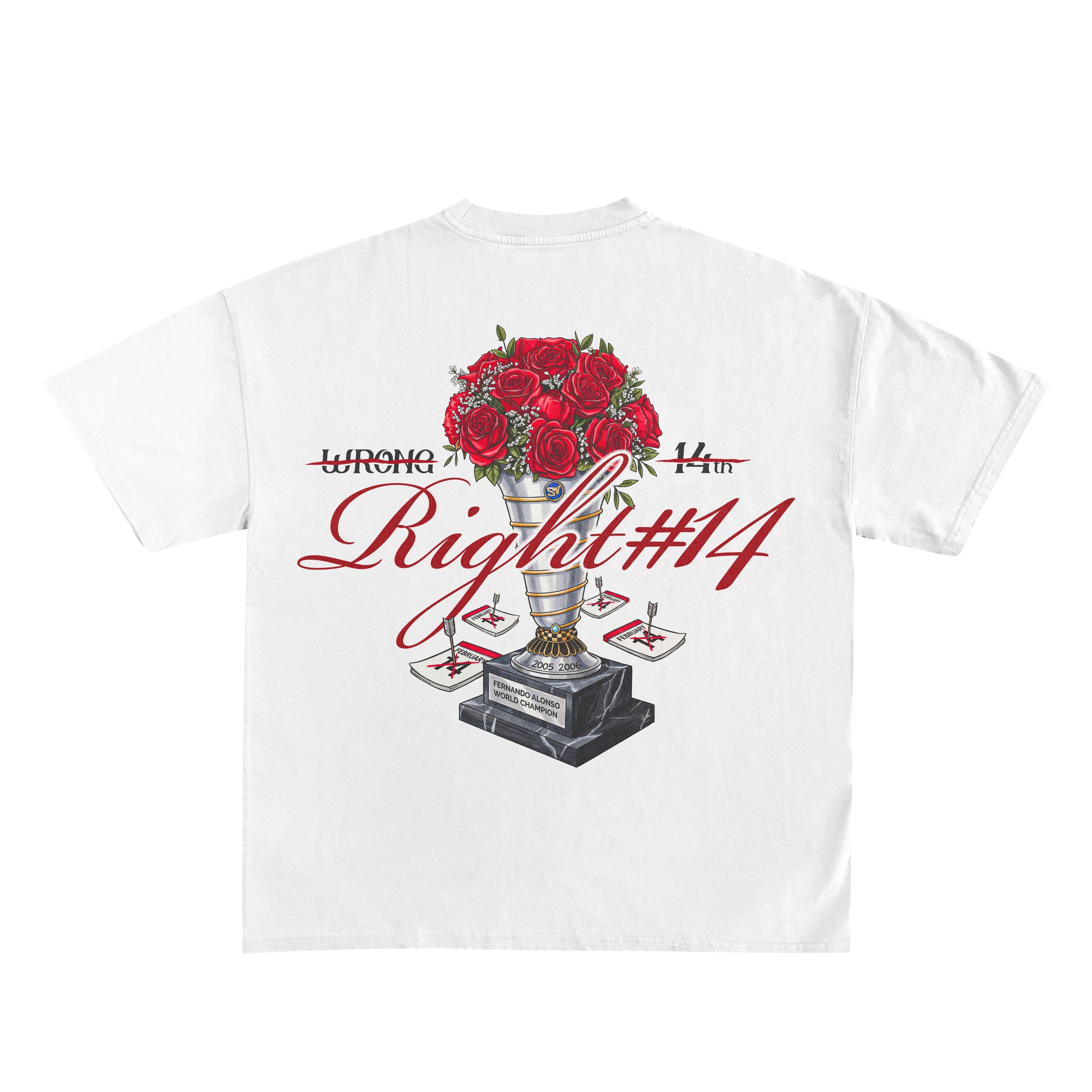 Camiseta "Wrong 14th Right #14" - Blanco