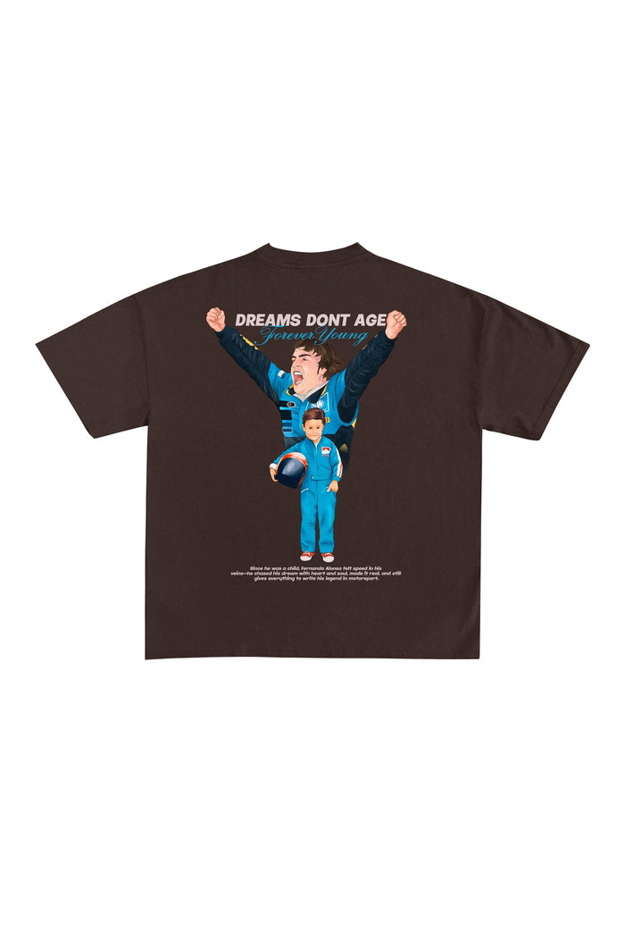 Camiseta "FOREVER YOUNG" - Marron