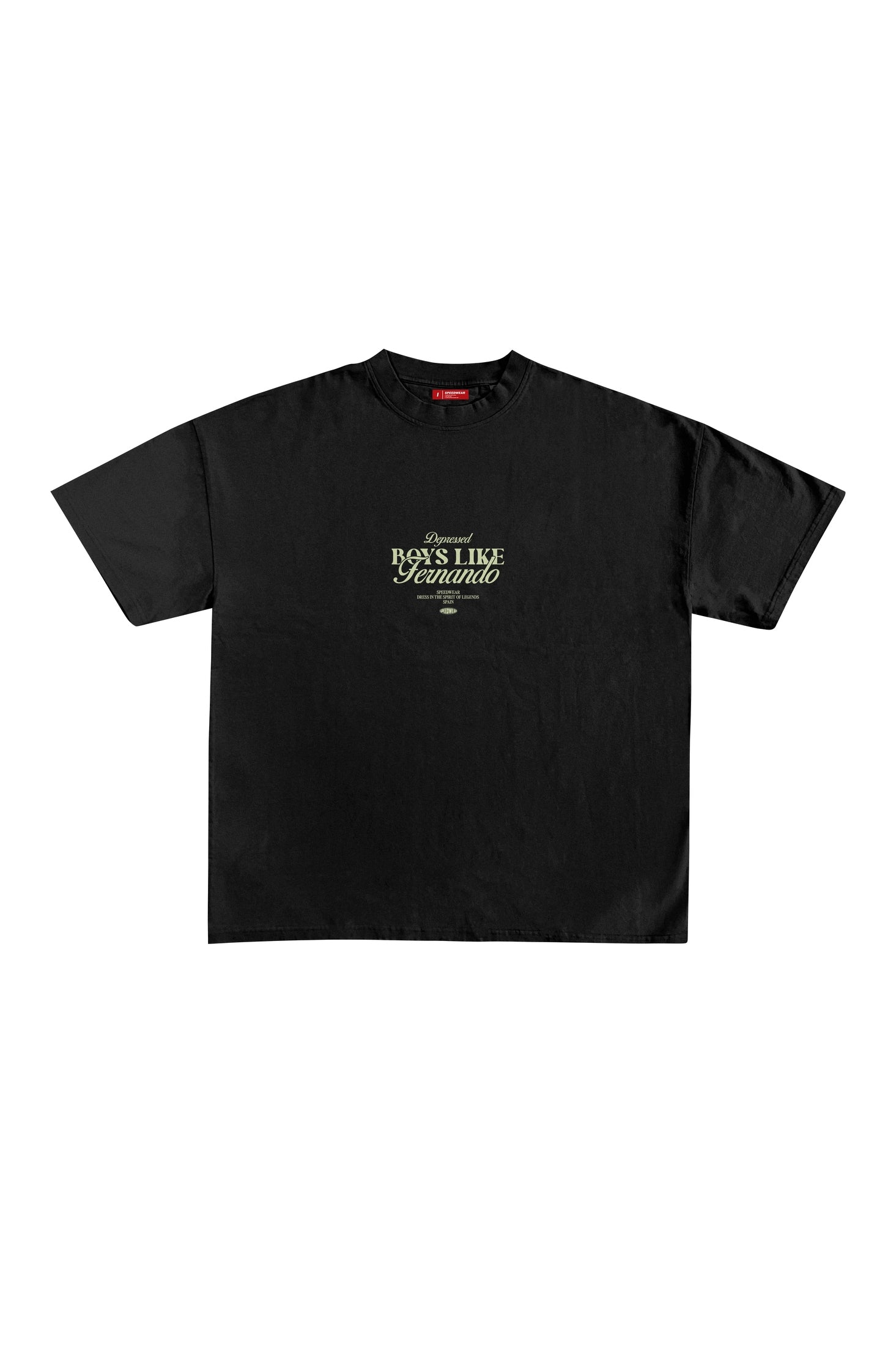 Camiseta DEPRESSED BOYS LIKE FERNANDO - Negro — Camiseta F1 Fernando Alonso SpeedWear