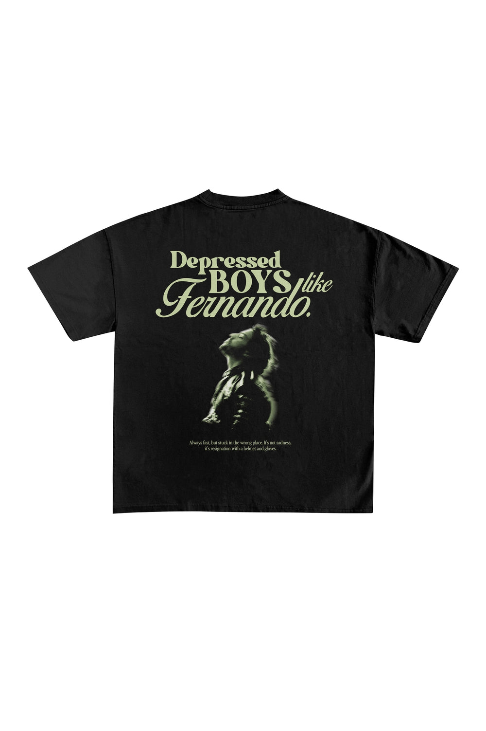 Camiseta "DEPRESSED BOYS LIKE FERNANDO" - Negro