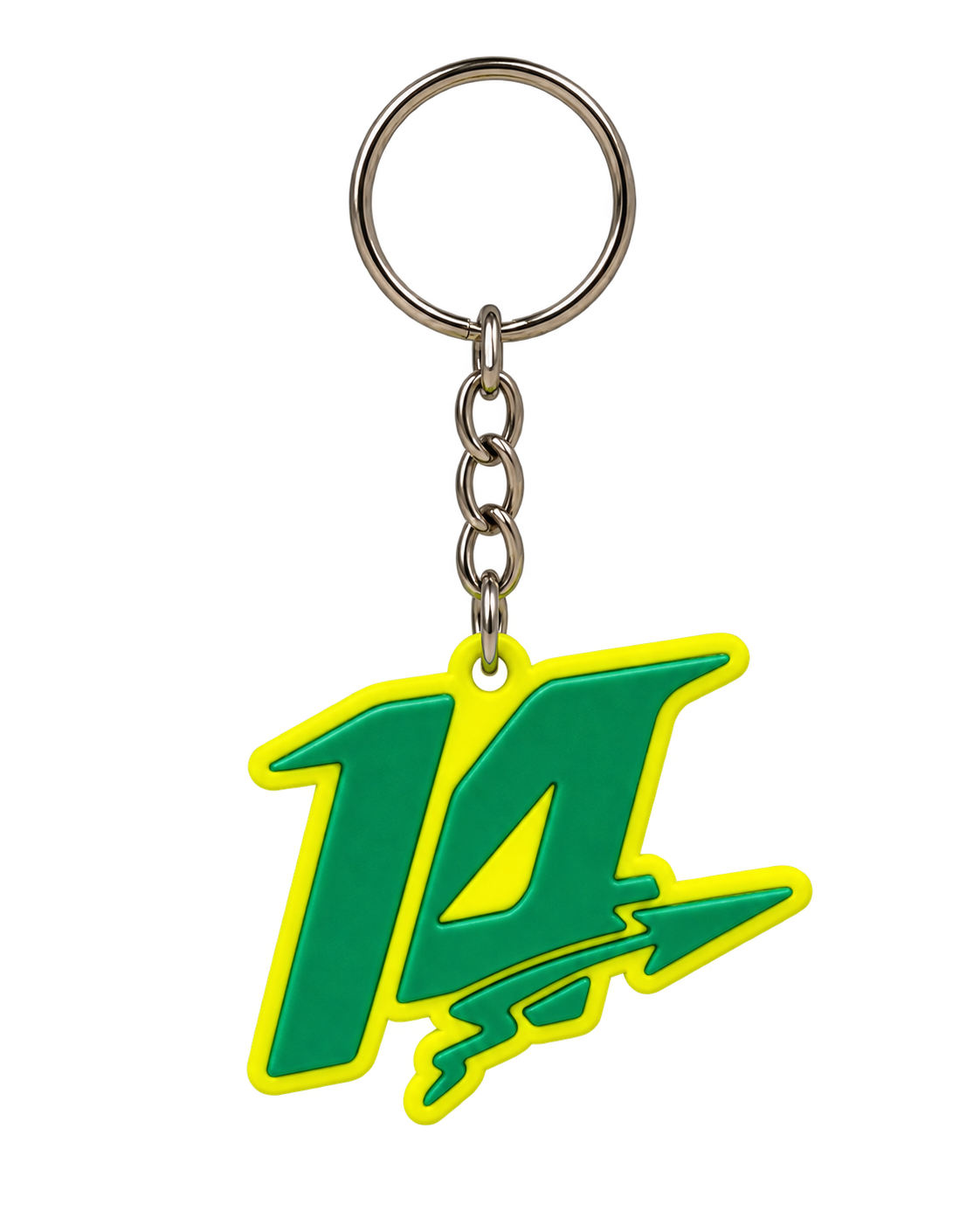 Llavero "14" - Verde Neon y Verde Lima | SpeedChains