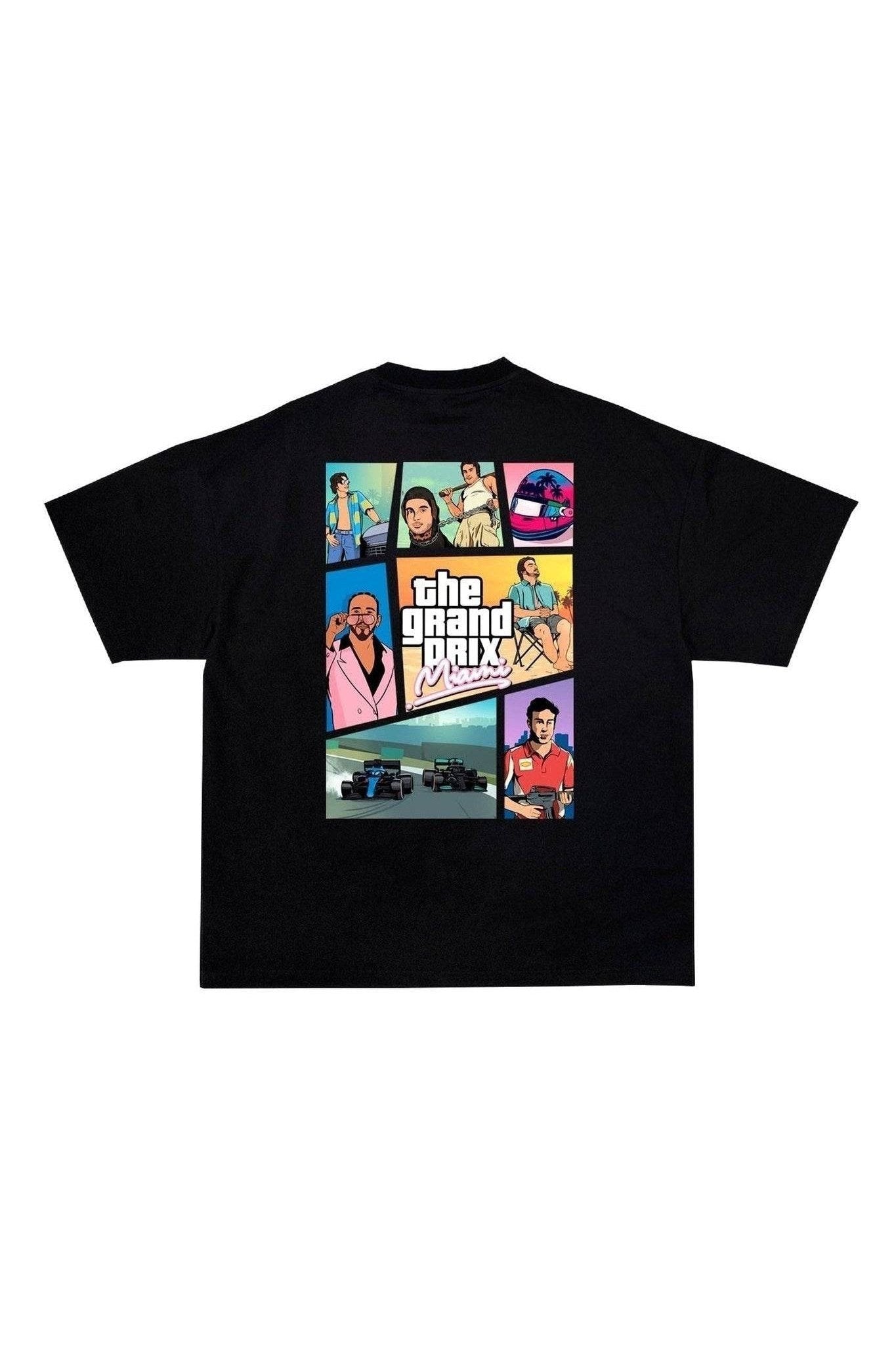 Camiseta The Grand Prix : Miami - Negro — Camiseta F1 Fernando Alonso SpeedWear