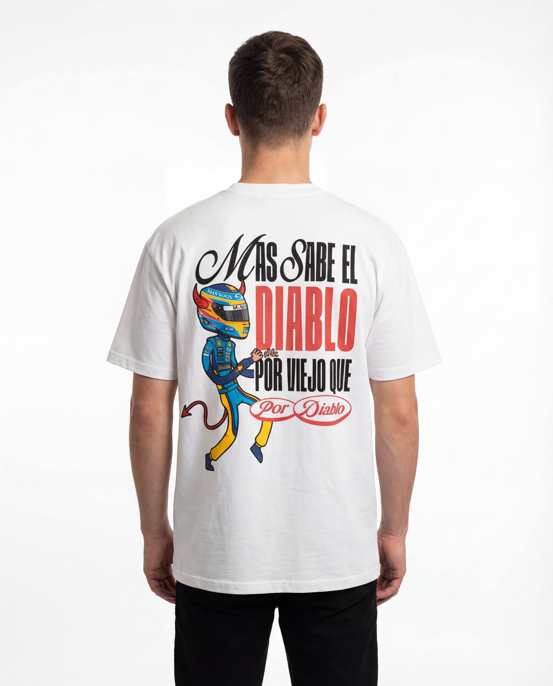 Camiseta Mas sabe el diablo... - Blanco — Camiseta F1 Fernando Alonso SpeedWear