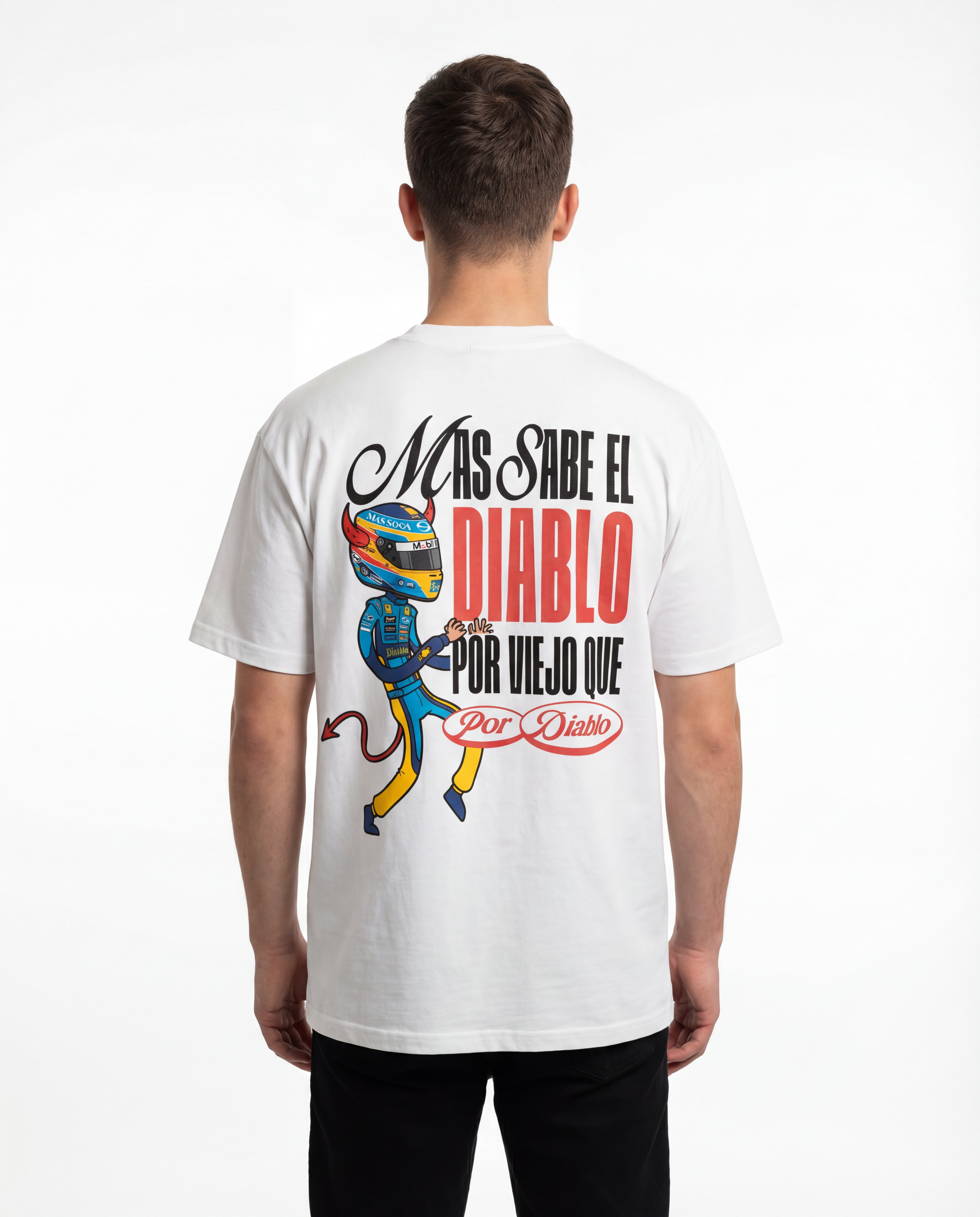 Camiseta "Mas sabe el diablo..." - Blanco