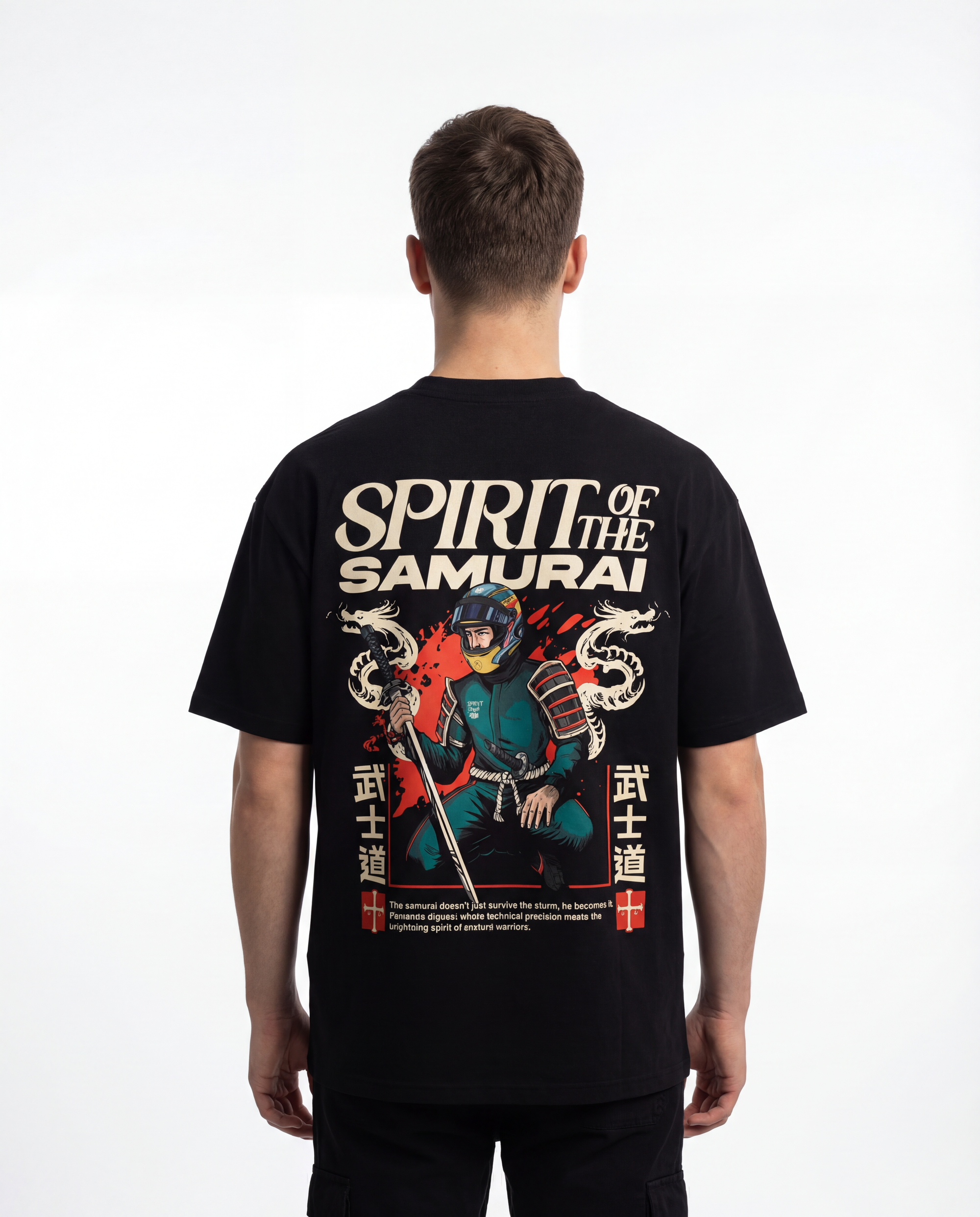 Camiseta "Spirit of Samurai v4" - Negro