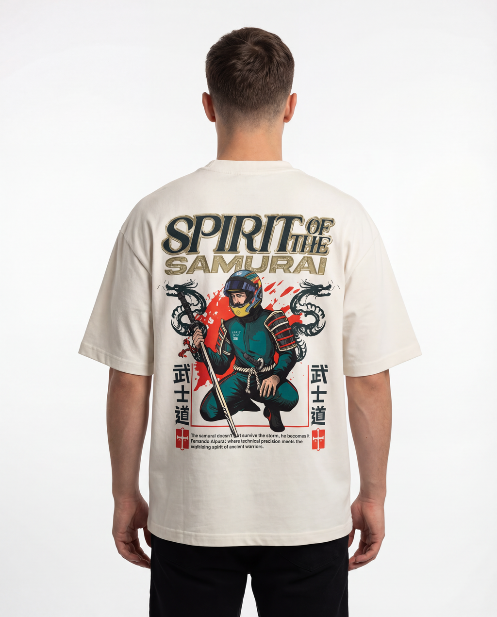 Camiseta Spirit of Samurai v4 - Blanco — Camiseta F1 Fernando Alonso SpeedWear