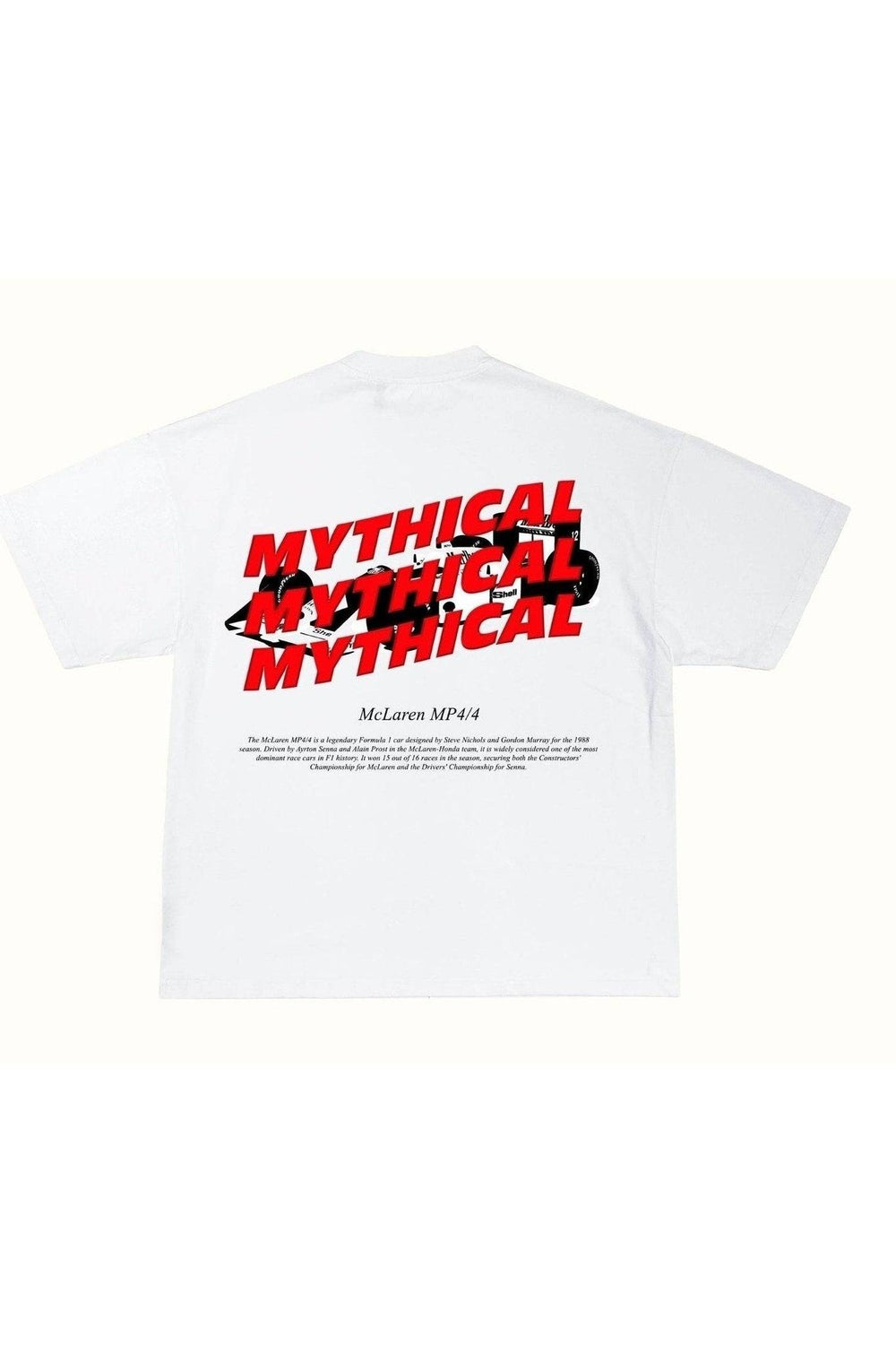 Camiseta Mythical, del Mclaren MP4/4 — Camiseta retro motorsport SpeedWear